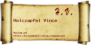 Holczapfel Vince névjegykártya