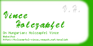 vince holczapfel business card